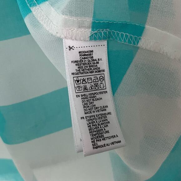 Forever 21 Striped Button-Down Blouse - Size L - Picture 4 of 5